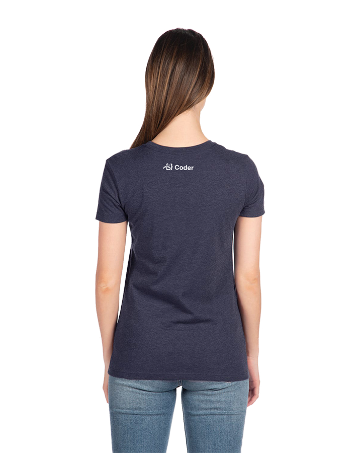 "This is My Coding T-Shirt" Ladies Heather CVC T-Shirt (Navy)