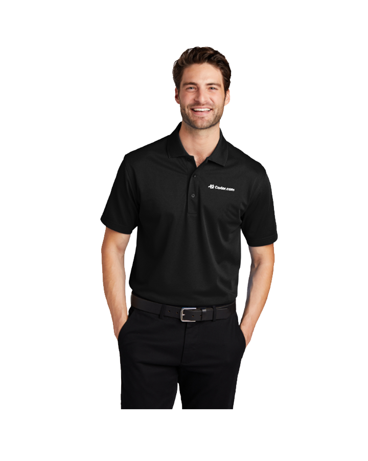 Port Authority Tech Pique Polo - Black