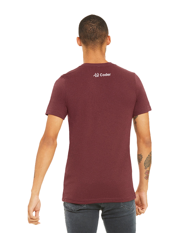 "This is My Coding T-Shirt" Unisex Heather CVC T-Shirt (Heather Cardinal)