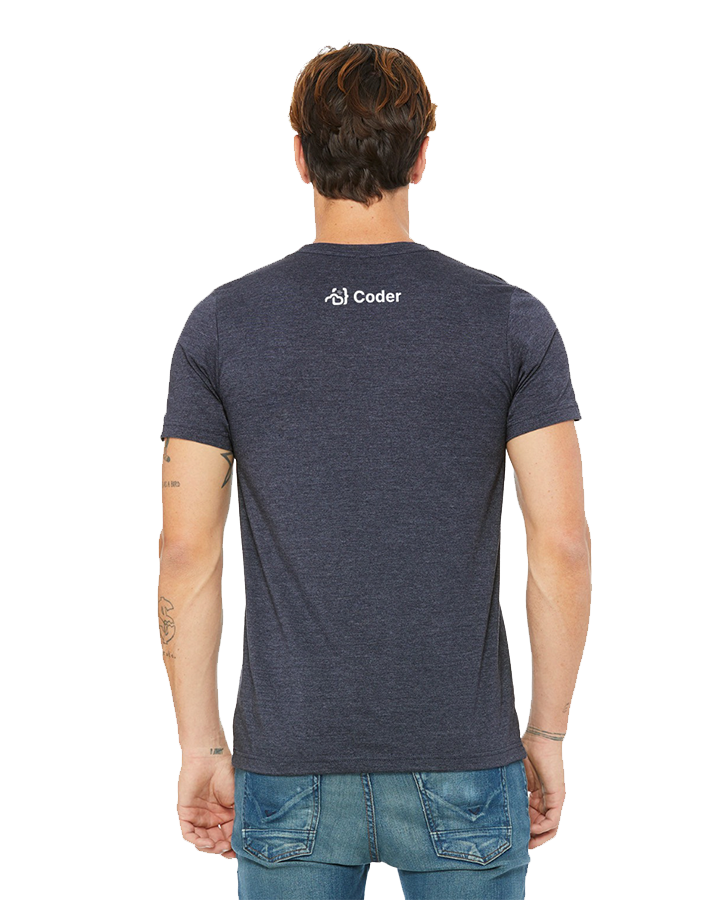 "This is My Coding T-Shirt" Unisex Heather CVC T-Shirt (Heather Navy)