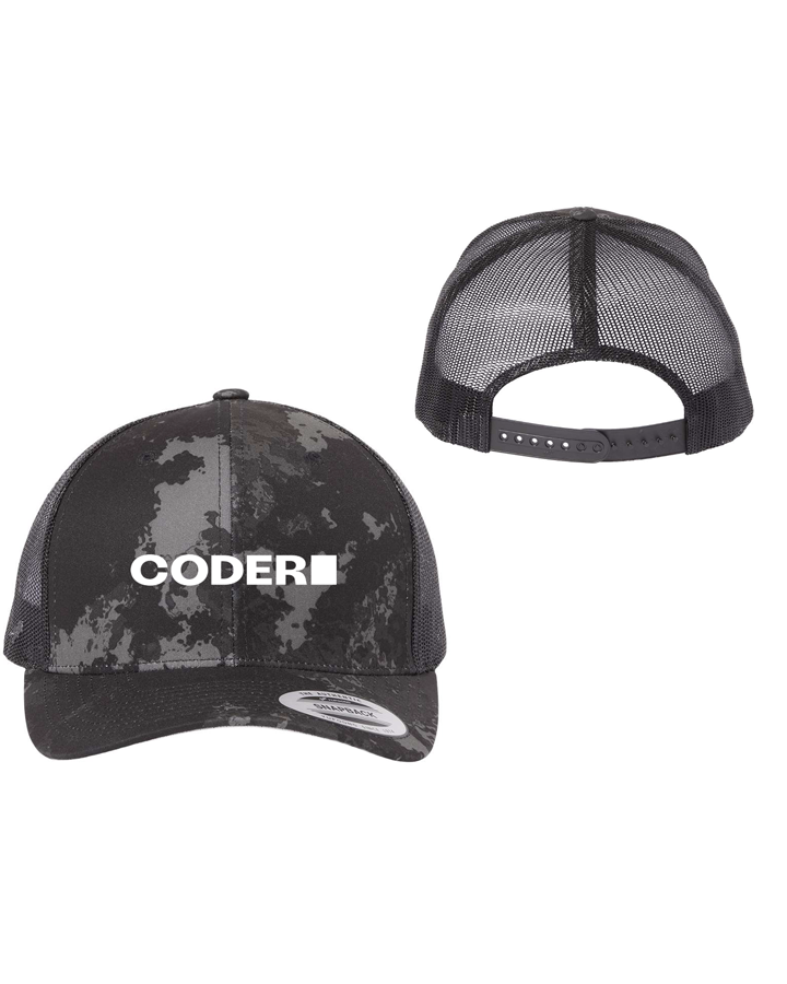 Retro Trucker Cap - Black Camo