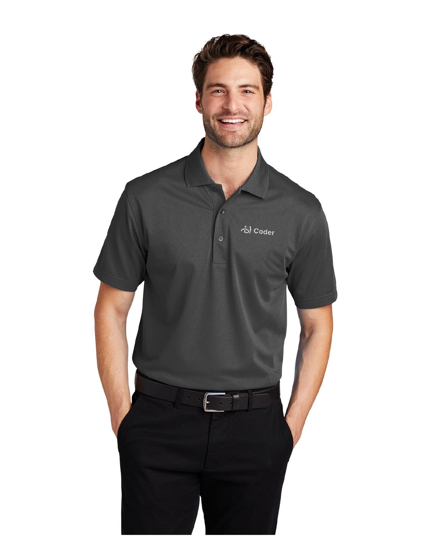 Port Authority Tech Pique Polo - Grey Smoke