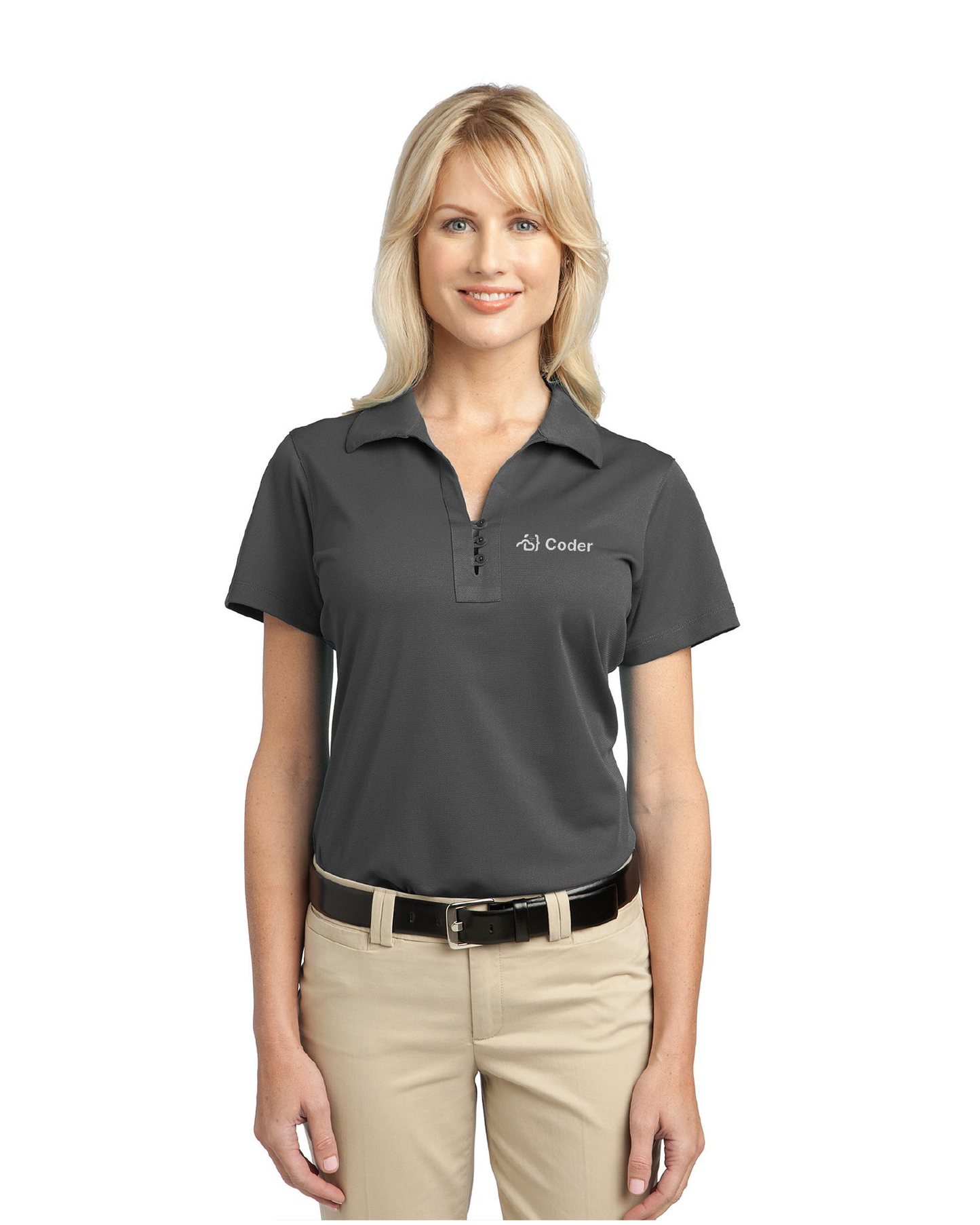 Port Authority Women's Tech Pique Polo - Grey Smoke