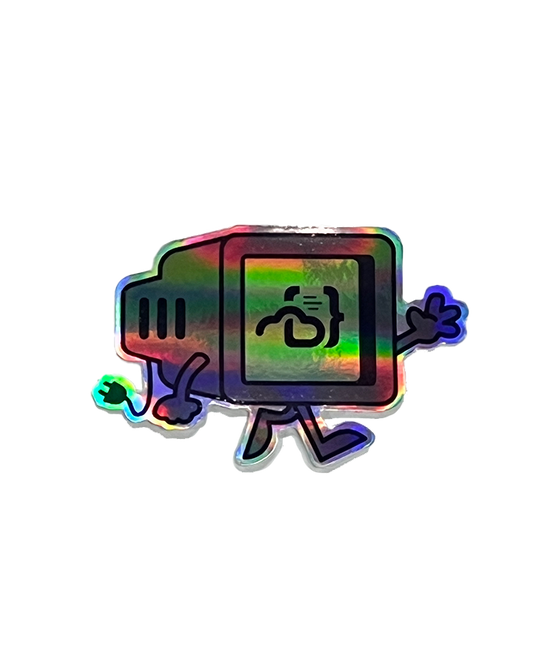 Holographic Computer Waving Sticker