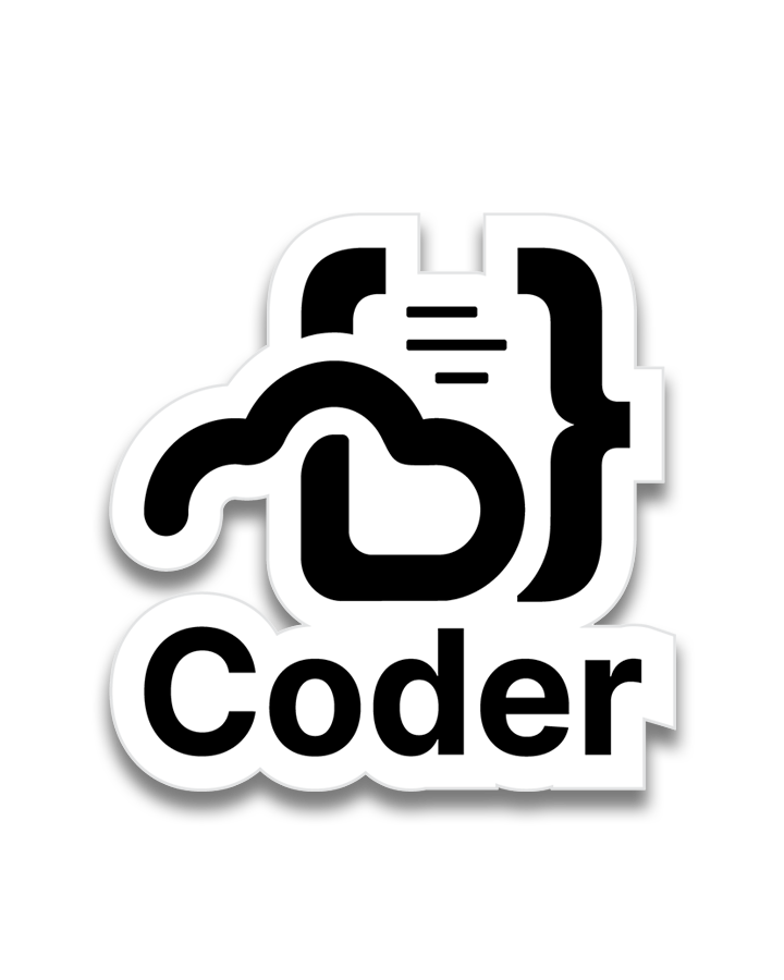 Coder Stacked Logo Sticker