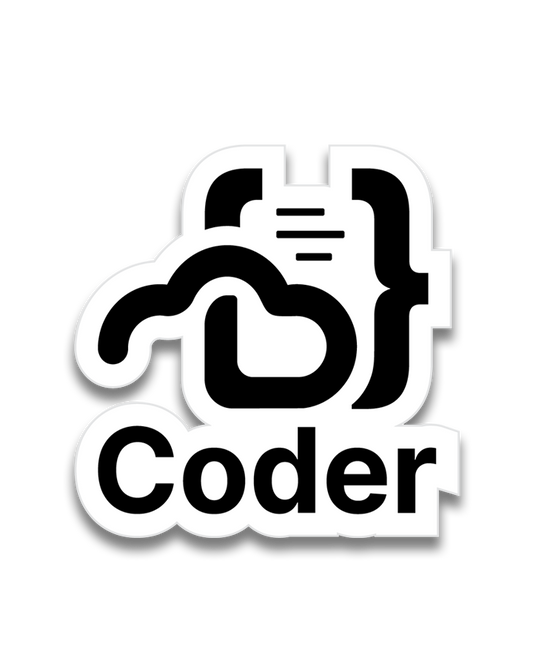 Coder Stacked Logo Sticker