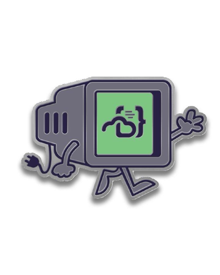 Walking Coder Computer Lapel Pin
