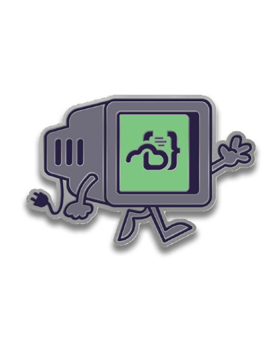 Walking Coder Computer Lapel Pin