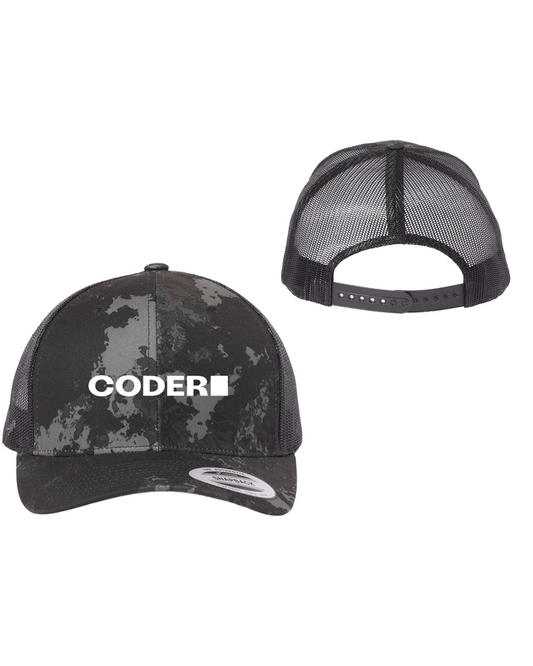 Retro Trucker Cap - Black Camo